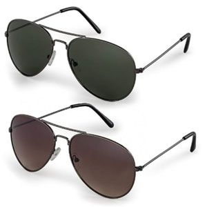 2 Pairs of Classic Aviator Sunglasses 2